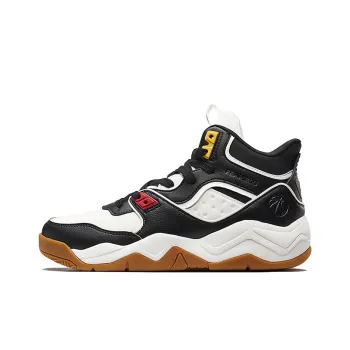 XTEP Anti Slip Wear Resistant High Top Basketball Shoes Men's Black White