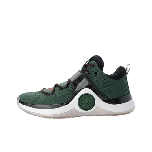 LINING WOW 6 Basketball Shoes Men Low Top Green/Black/Red