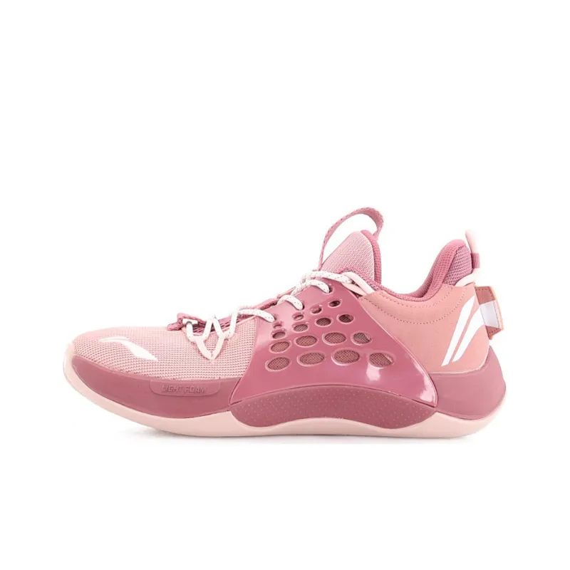 LiNing SONIC 7 Abrasion-Resistant Slip-Resistant Low-Top Performance Basketball Shoes Men's Pink-0