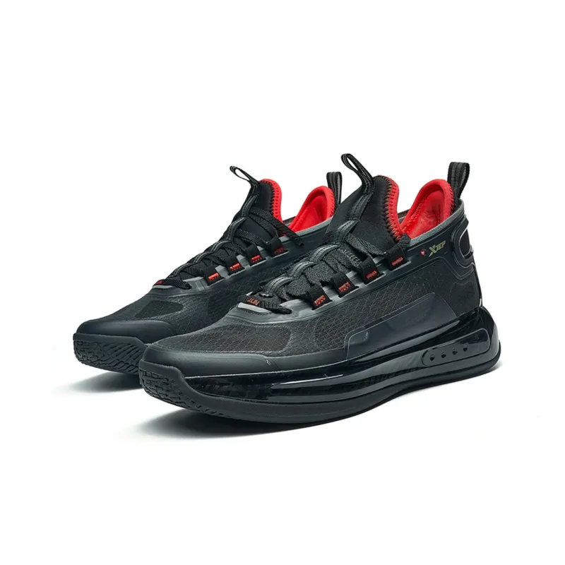 XTEP Jeremy Lin Collection Mid Top Basketball Shoes Men's Black-1
