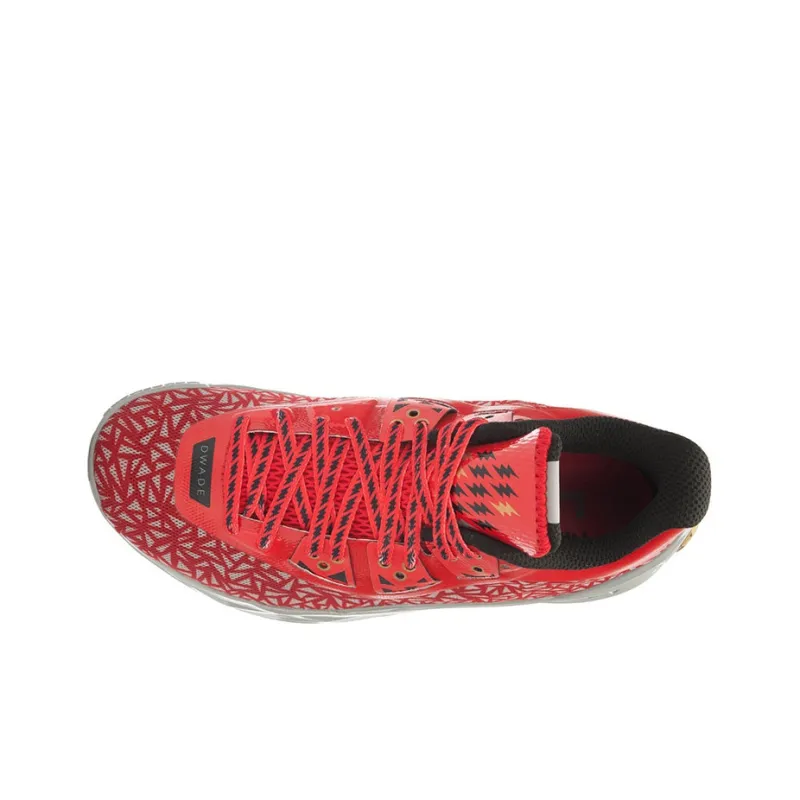 LINING WOW 4 Basketball Shoes Unisex Mid Top Red/Gray-2