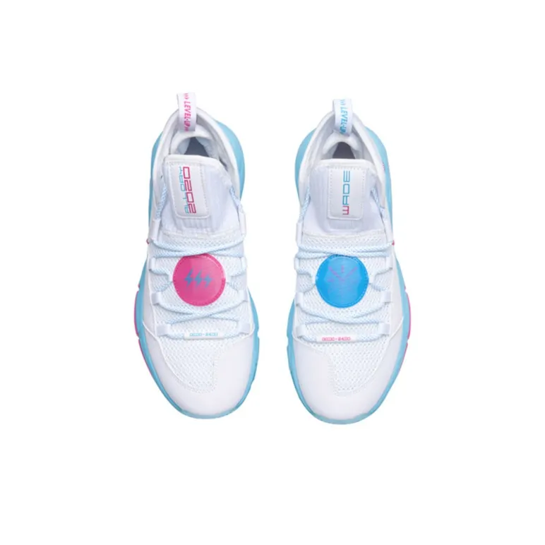 LiNing ALL DAY 5 Anti Slip Wear Resistant Mid Top Basketball Shoes Men's White-3