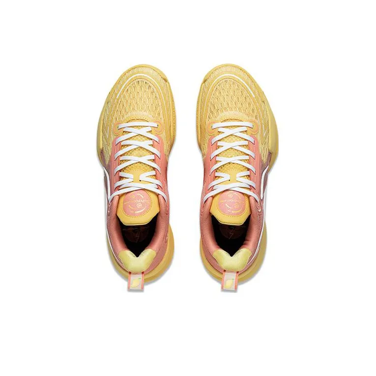 LINING Super Light V2 Basketball Shoes Men Low Top Yellow/Pink-2