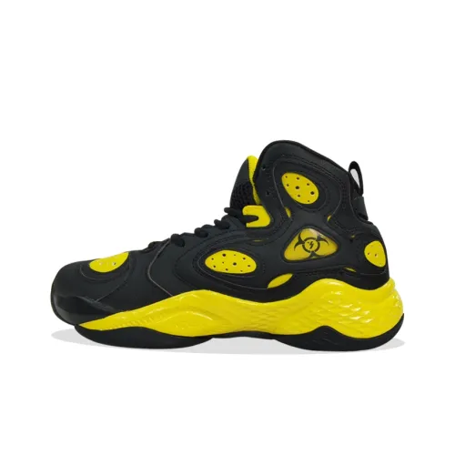 361° Basketball Shoes Men High-Top Obsidian Black/Imperial Yellow