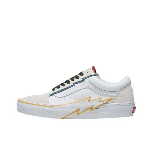 Vans Old Skool Bolt Non-slip Lightweight Low-Top Skateboard Shoes Unisex White Yellow