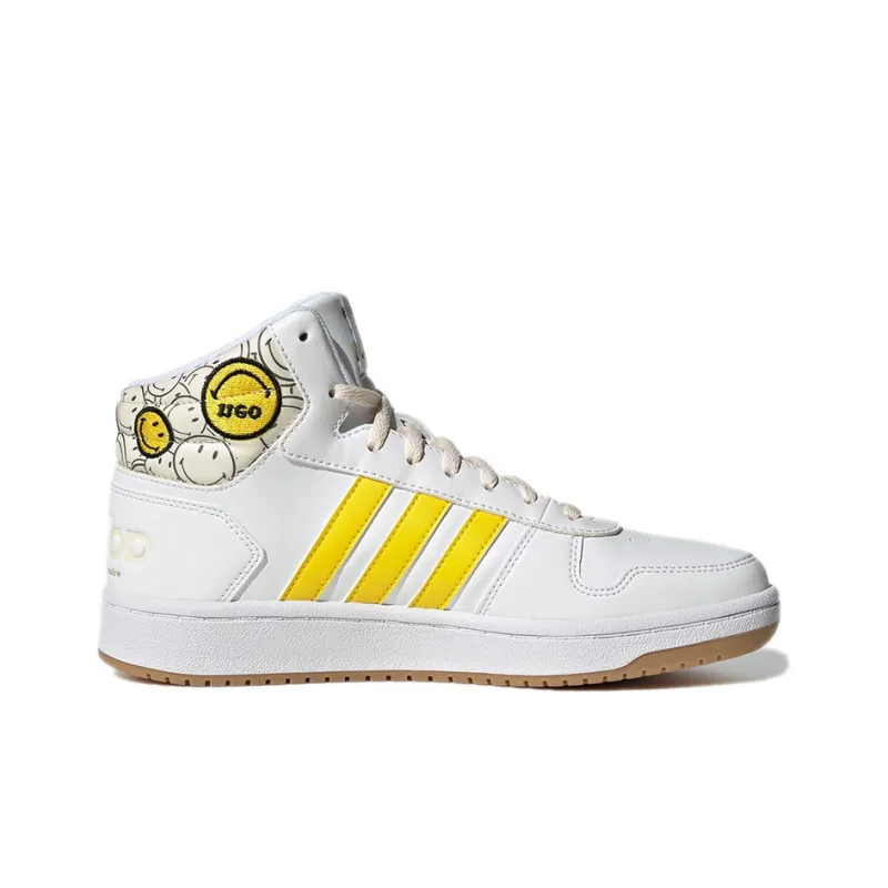Adidas Neo Hoops 2.0 Mid Shoes 'White Solar Yellow' Women's-1