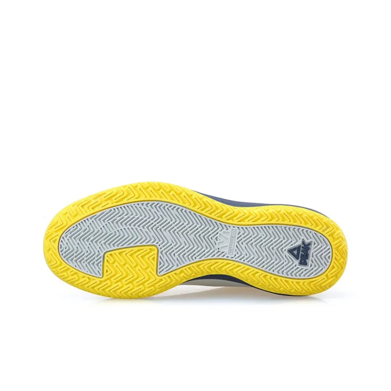 PEAK Basketball Shoes Men Mid Top Glacier Gray/Sparkling Yellow-3
