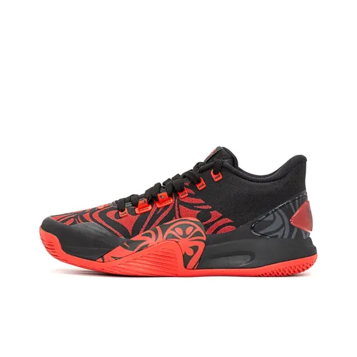 XTEP Lin Generation Basketball Shoes Men Low Top Black Red