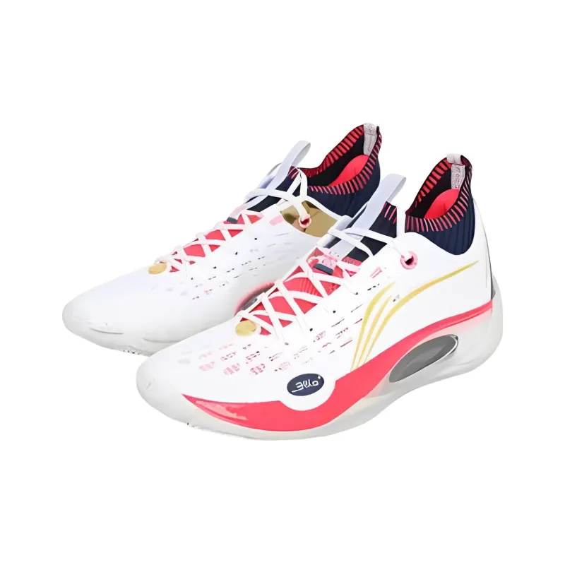 LiNing Wade 808 Ultra Cushioning Anti Slip And Wear Resistant Low Top Basketball Shoes Men's White Red-2