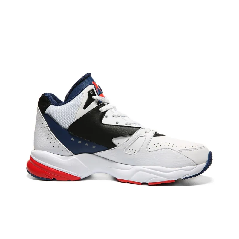 PEAK Mid-Top Performance Basketball Shoes Men's White Blue-2