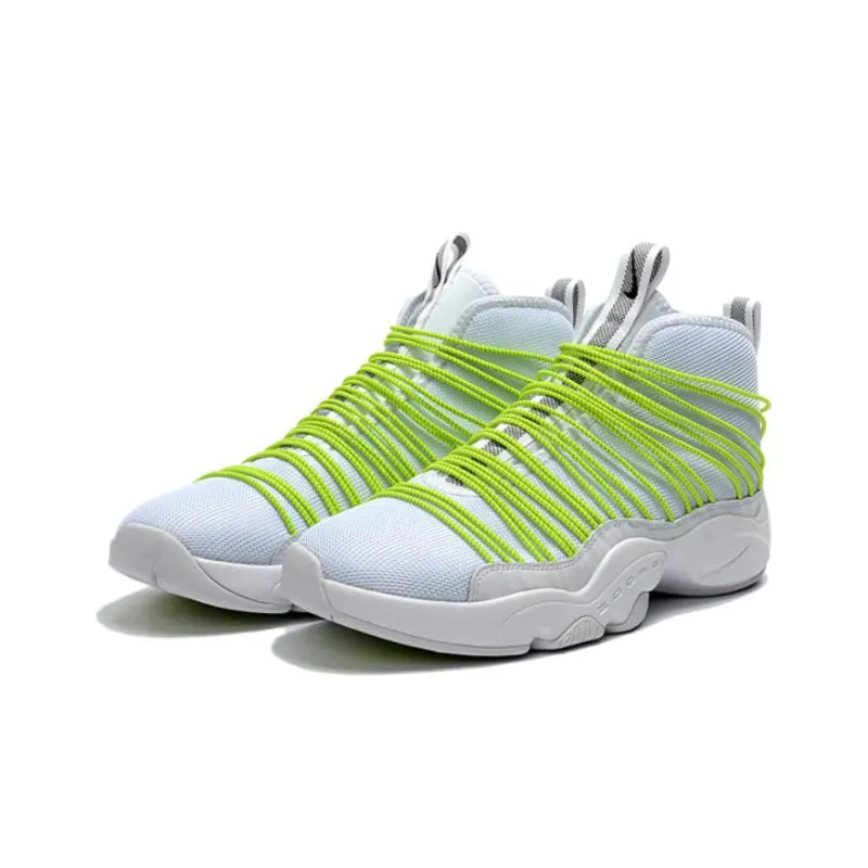 Nike Zoom Cabos Anti-Slip And Wear-Resistant Lightweight Mid-Top Performance Basketball Shoes Men's White Green-1