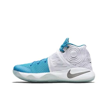 Nike Kyrie 2 Slip Resistant Mid Top Basketball Shoes Men's White Blue