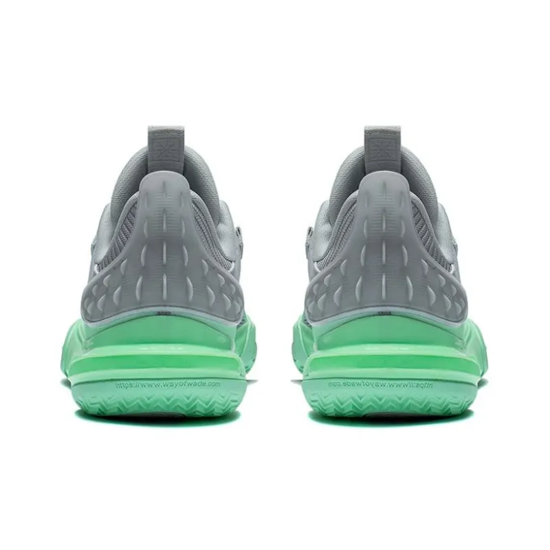 LiNing All City 11 Cushioning Anti Slip And Wear Resistant Low Top Basketball Shoes Men's Gray Green-3