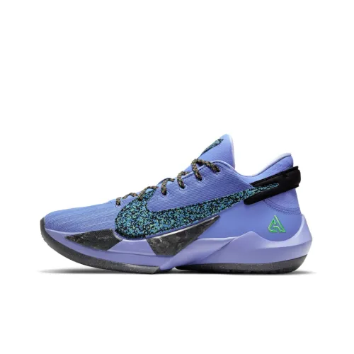 Nike Freak 2 Basketball Shoes Men Low-Top Purple/Green/Black