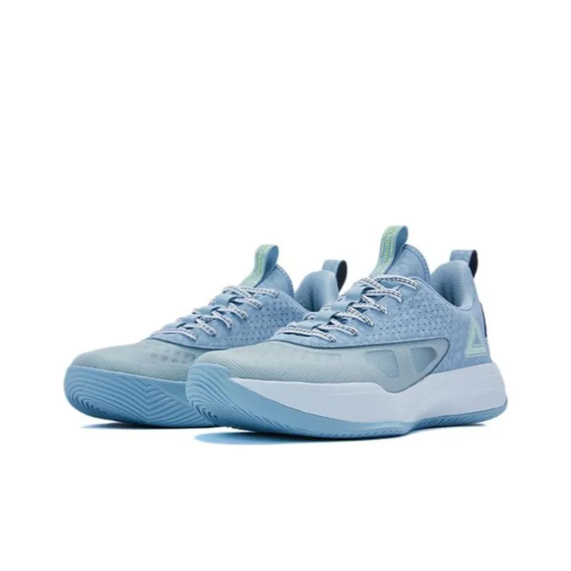 PEAK High Wind 2.0 Cushioning, Wear Resistant Low Top Performance Basketball Shoes Men's Ceramic Blue-1