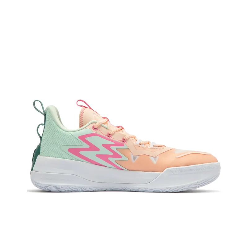 361° Big3 3.0 Cushioning Anti Slip And Wear Resistant Coverage Low Top Performance Basketball Shoes Men's Soft Pink-1