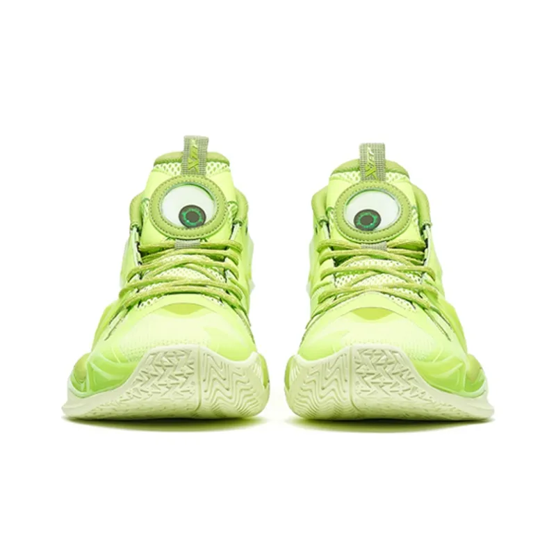 XTEP Battle 1.0 Basketball Shoes Men High Top New Neon Green/Lime-3