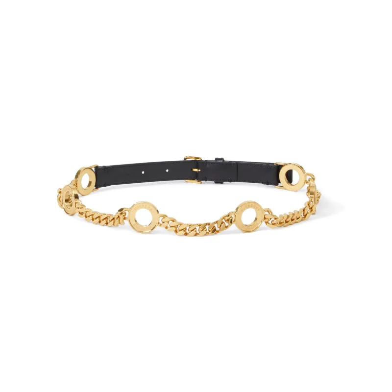 Burberry Logo-engraved Leather Chain Belt-1