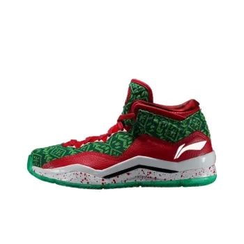 LiNing WOW 3 Way Of Wade 3 Slip Resistant Mid Top Basketball Shoes Men's Green Red White