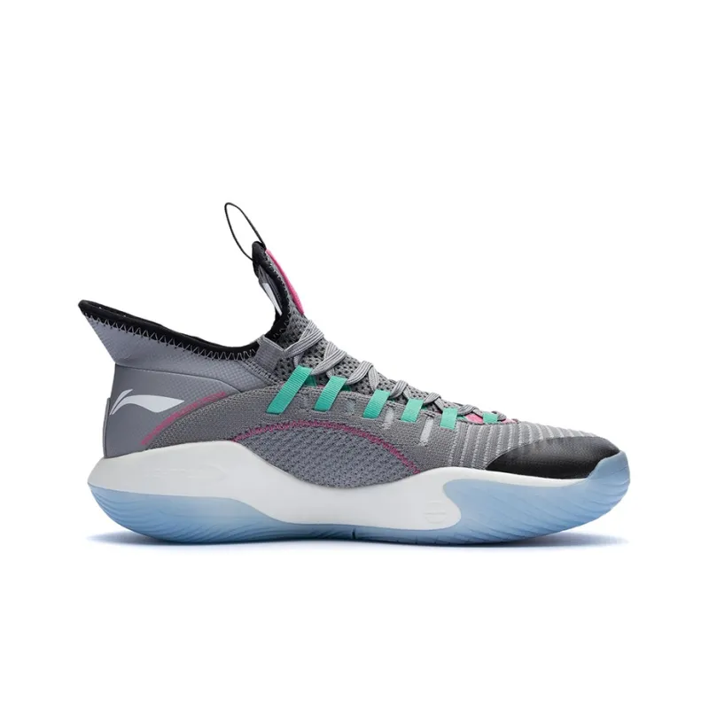 LiNing Phantom Anti-Slip Wear-Resistant Low-Top Basketball Shoes Nine Degrees Gray-1