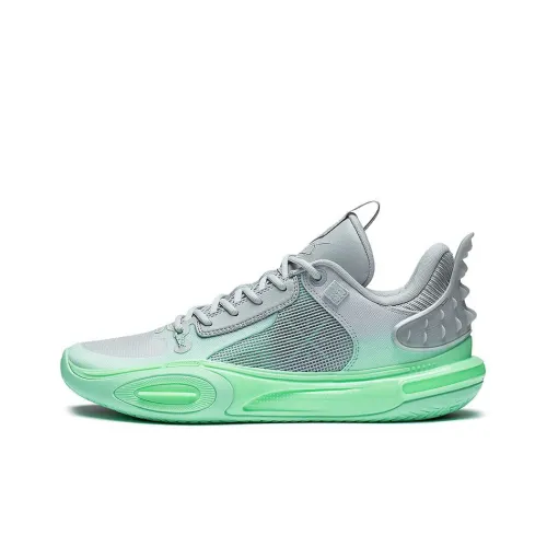 LINING All City 11 Basketball Shoes Men Low-Top Gray/Green