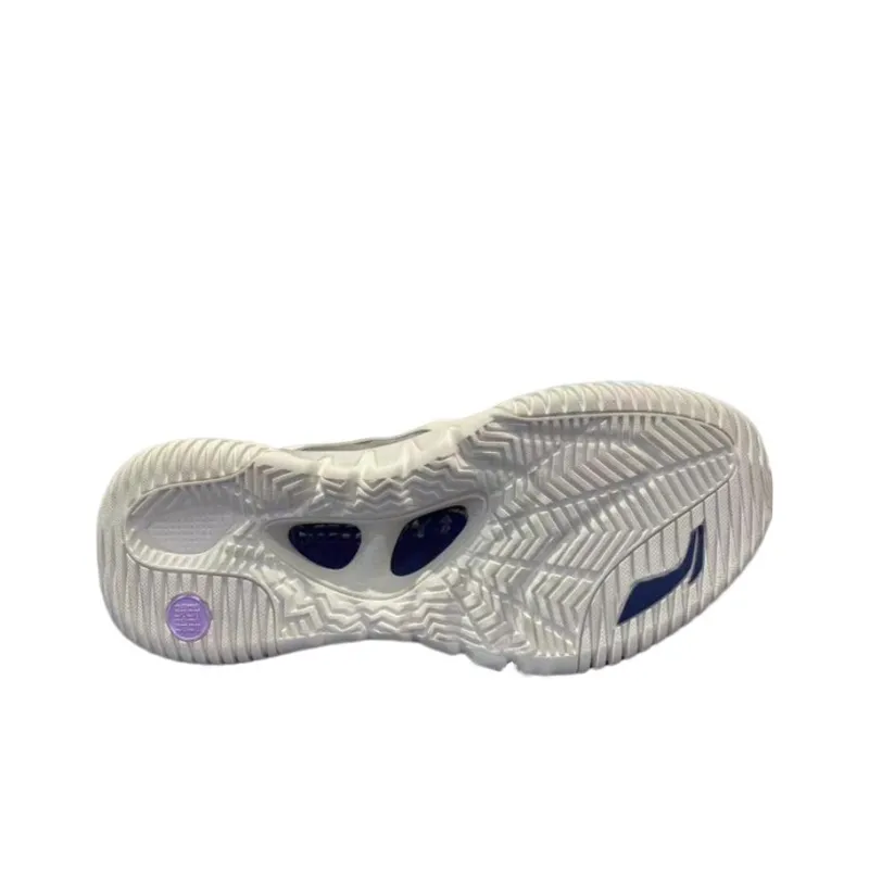 LiNing Badfive 2 Cushioning Anti Slip And Wear Resistant High Top Basketball Shoes Men's White Blue-2