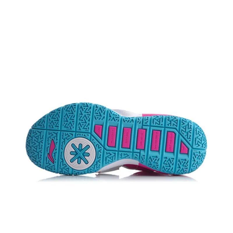 LiNing All City 7 High-Top Basketball Shoes Men's White Pink-4