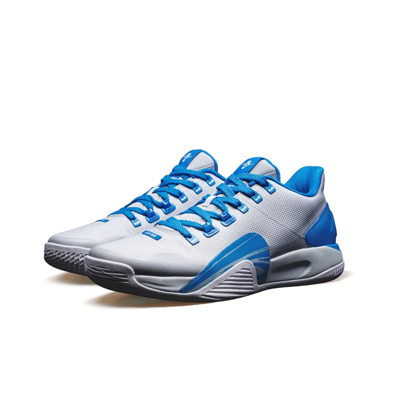 XTEP Jeremy Lin 1 Cushioned Slip Resistant Lightweight Low Top Basketball Shoes Men's Blue Gray-5
