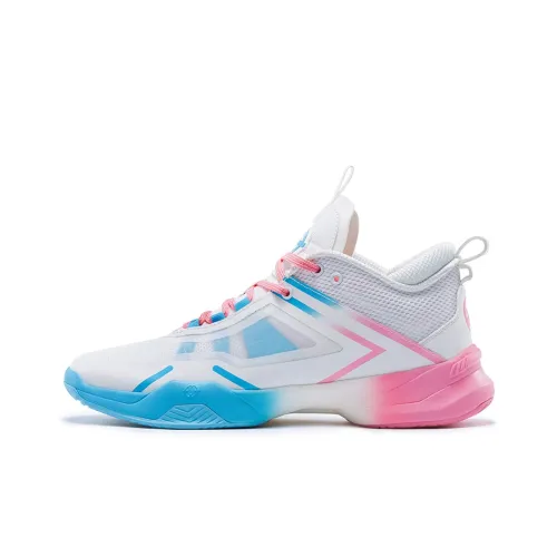 RIGORER Hydrogen 1 Basketball Shoes Women's Low-Top Coral White/Crystal Blue