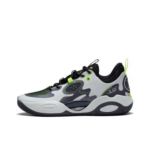 XTEP Basketball Shoes Men Mid Top Jelly Green/Okra Yellow