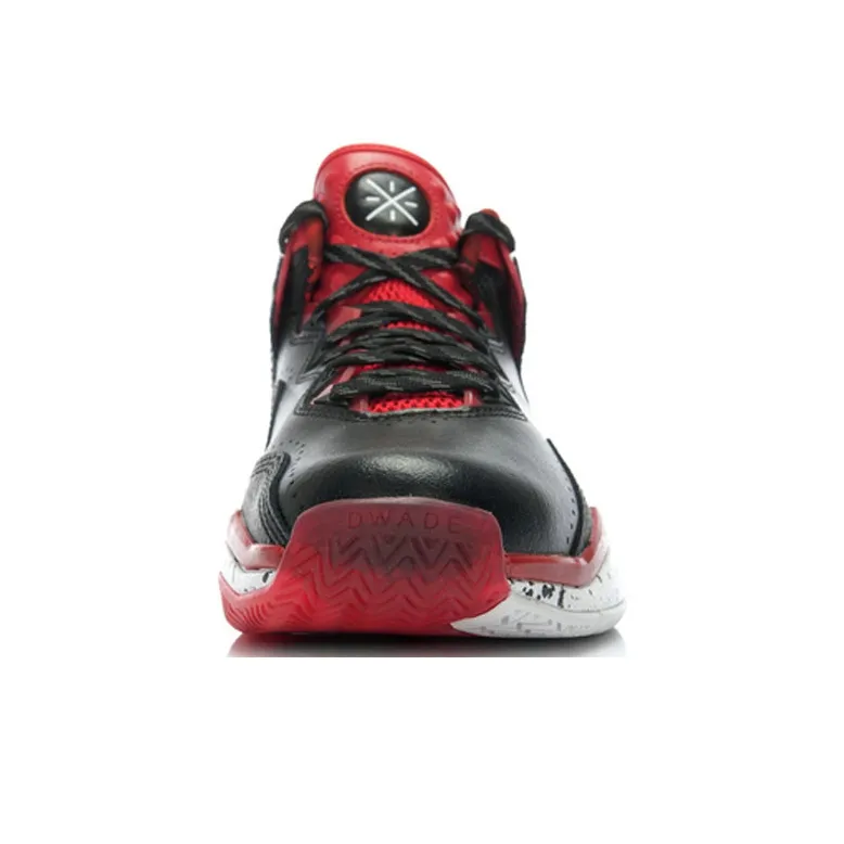 LiNing WOW 3 Mid Top Basketball Shoes Men's Black Red White-3