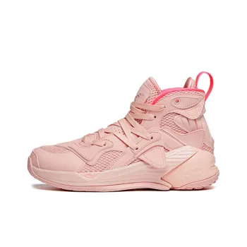 Anta KT Girl 'Hello Kitty' Cushioning Anti Slip And Wear Resistant High Top Performance Basketball Shoes Women's Pink