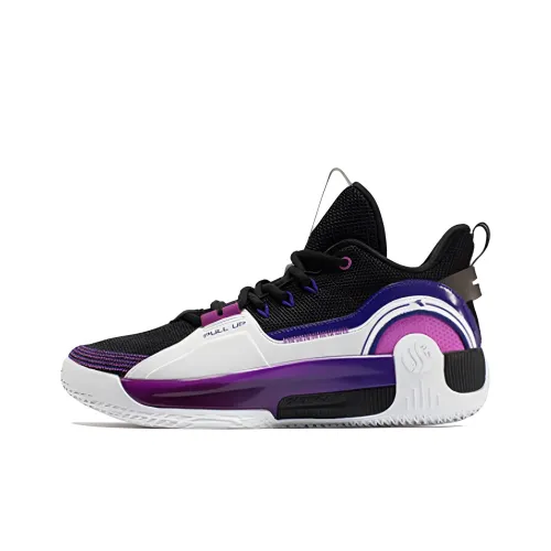 361° AG Pull Up 1.5 Basketball Shoes Men Low-Top Obsidian Black/361° White/Purple/Blue