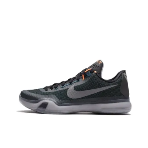 Nike Kobe 10 Basketball Shoes Men Low-Top Cyan/Black/Bright Orange