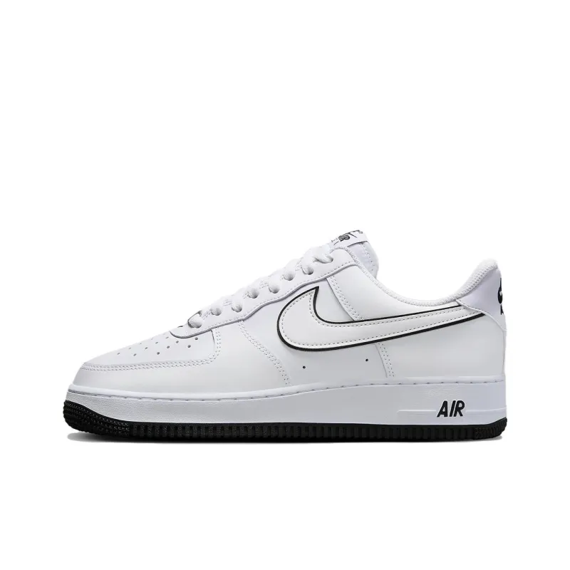 Nike Air Force 1 '07 Low White Black Outline Swoosh-0