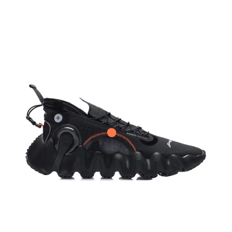LiNing Wu Xing 2 Anti Slip And Wear Resistant Lightweight Low Top Basketball Shoes Men's Black Orange-1