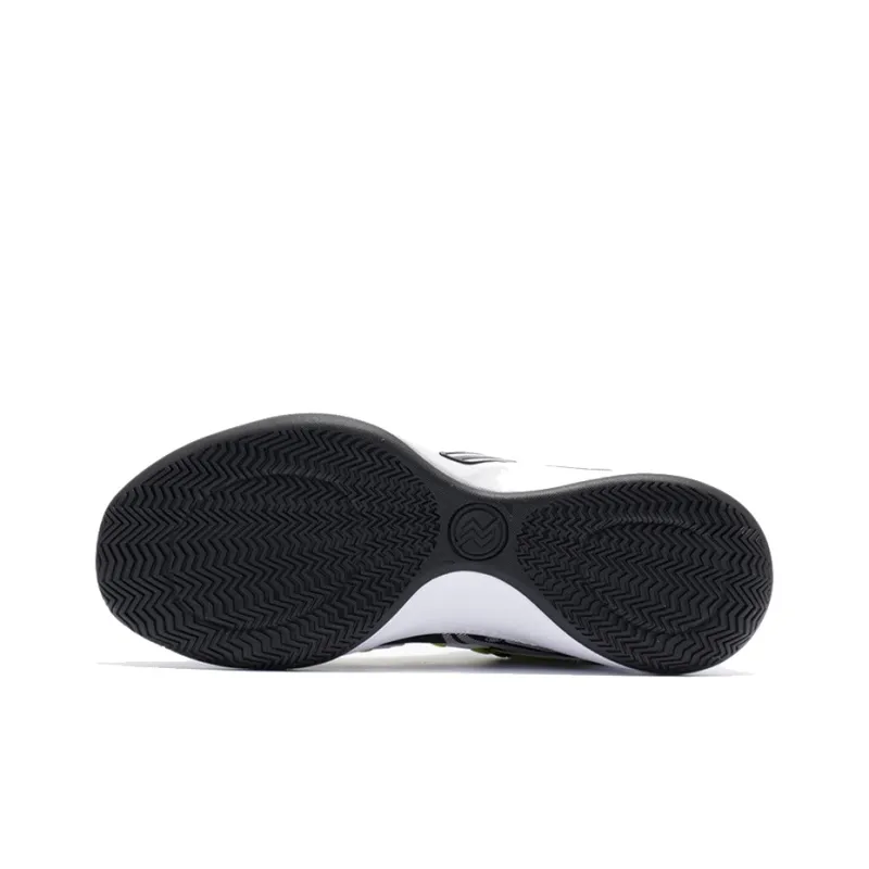 LiNing Speed Team Abrasion Resistant Slip Resistant Low Top Basketball Shoes Black White-3