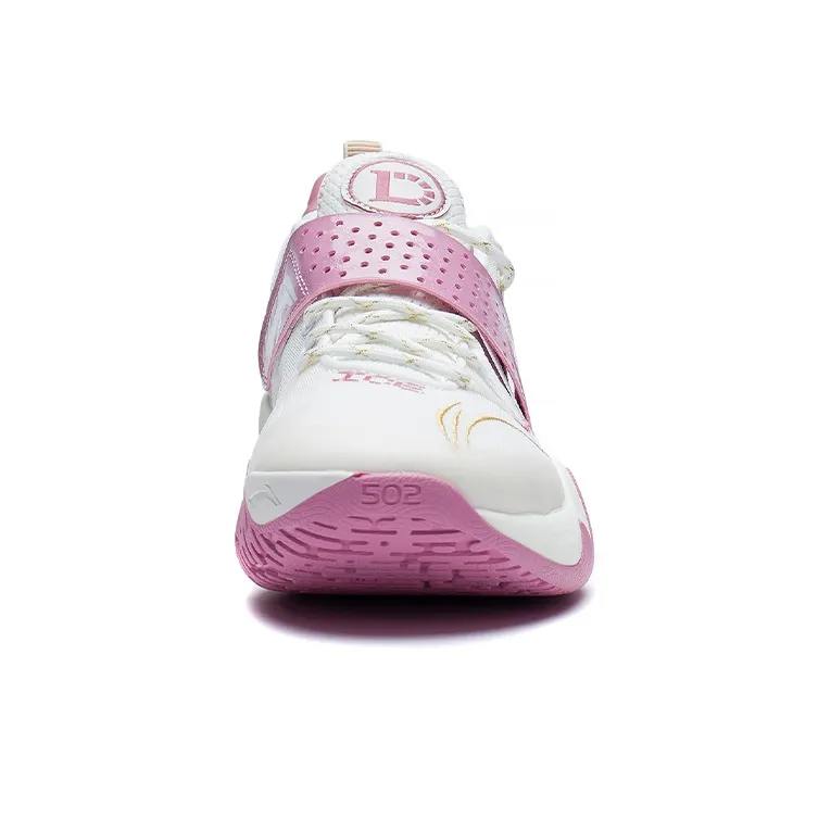 LiNing Coldblood Cushioning Anti Slip And Wear Resistant Coverage Support Low Top Basketball Shoes Men's Dark Rosy Red-4