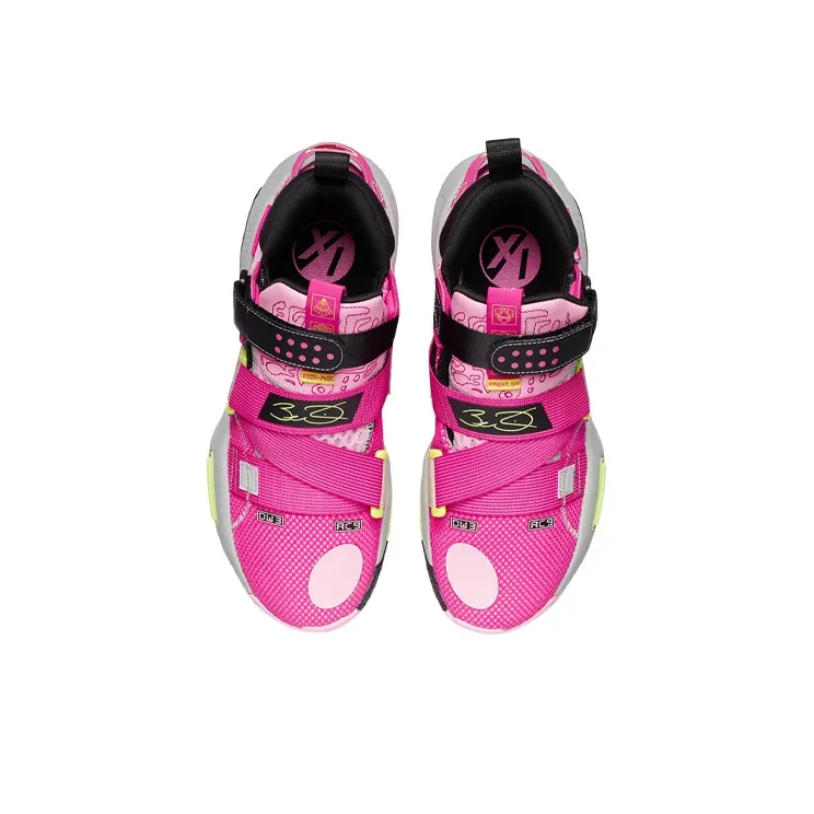 LiNing All City 9 V2 Anti-Slip Wear-Resistant Low-Top Basketball Shoes Fluorescent Powder-3