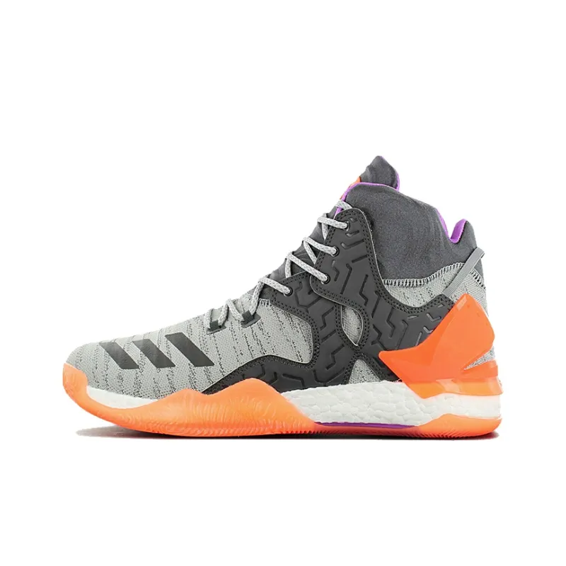 Adidas D Rose 7 Primeknit Grey Purple Orange-0