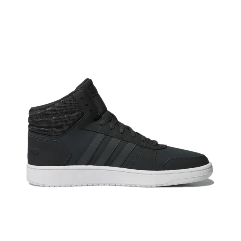 Adidas Neo HOOPS 2.0 Mid Wear Resistant Slip Resistant Mid Top Basketball Shoes Men's Carbon Black-1