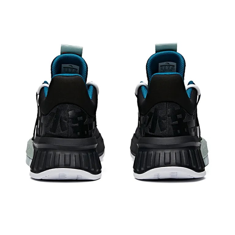Anta Cushioning Anti-Slip And Wear-Resistant Low-Top Basketball Shoes Men's Black Gray-3