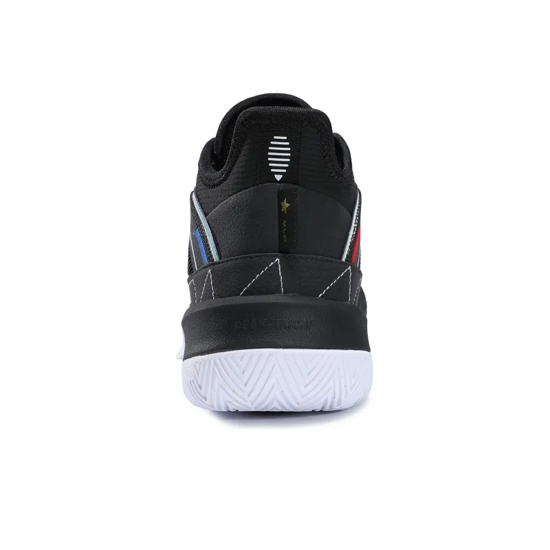 PEAK State Extremely Large Triangle 1.0 Basketball Shoes Men Mid Top Black/All White-3