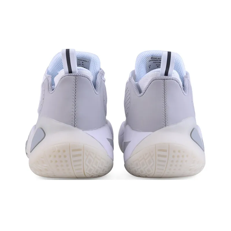 LiNing All City 8 V2 All City 8 Cushioning Breathable Abrasion Resistant Low Top Basketball Shoes Men's Gray White-4