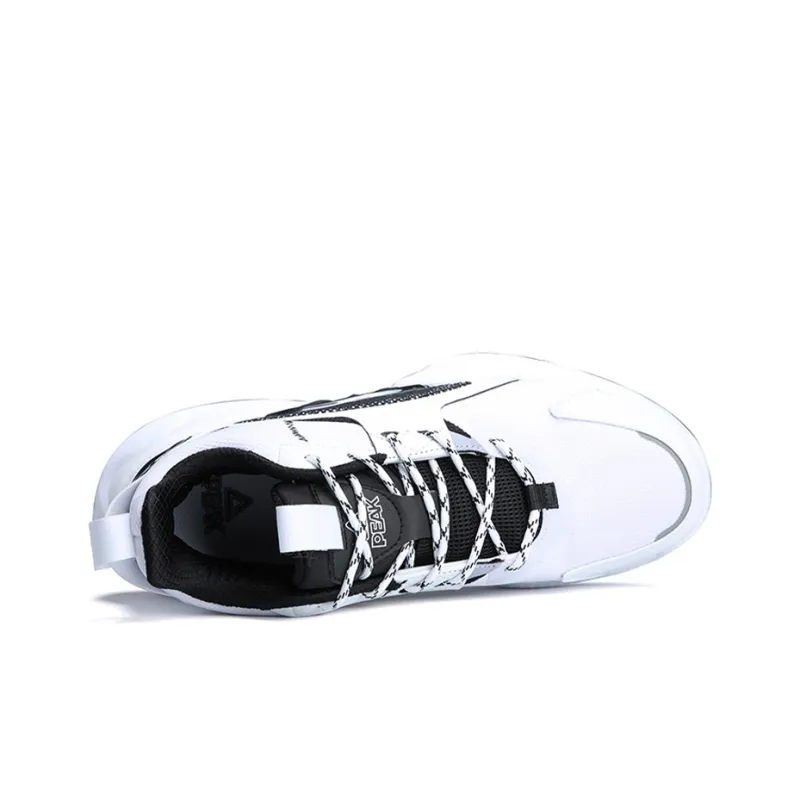 PEAK Cushioning Support Low Top Performance Basketball Shoes Men's White Black-3