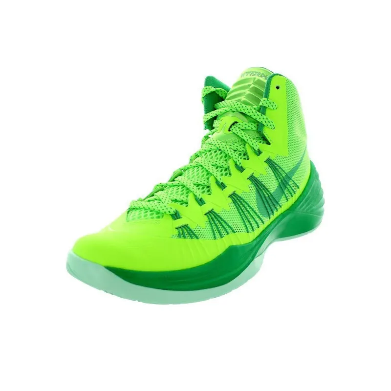 Nike Hyperdunk 2013 'Flash Lime' Cushioned Slip Resistant Mid Top Basketball Shoes Men's Green-1