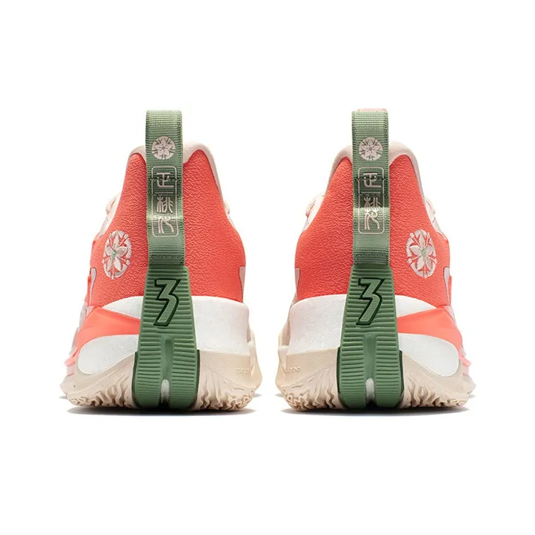 361° Big3 3.0 Pro Cushioning Wear Resistant Low Top Basketball Shoes Men's Light Peach Pink-3