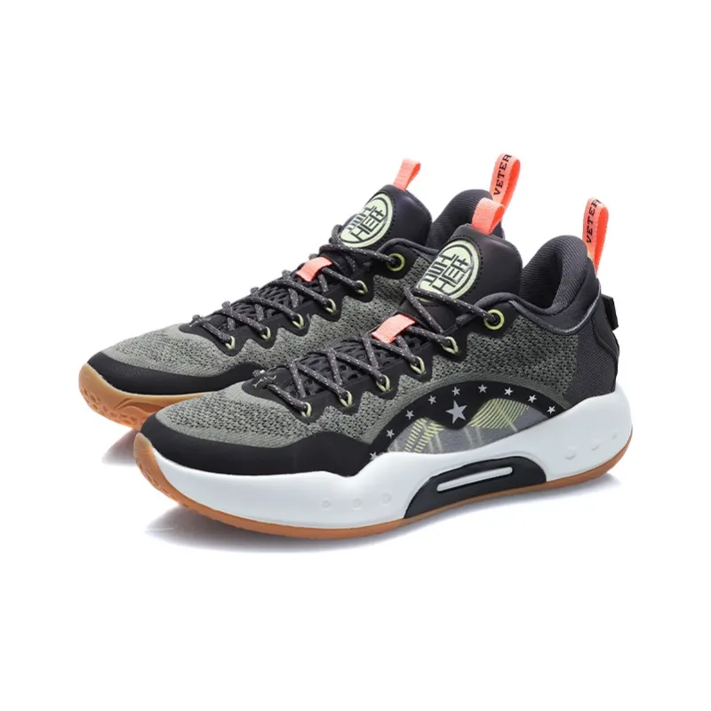 LiNing Shuai 14 Low Anti Slip Wear Resistant Low Top Basketball Shoes Men's Black Green-2