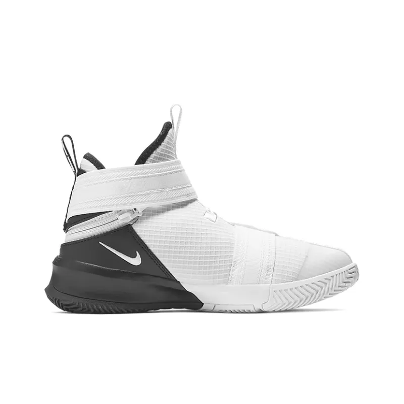Nike Zoom Soldier 13 FlyEase Cushioned Slip Resistant High Top Performance Basketball Shoes GS Black White-1