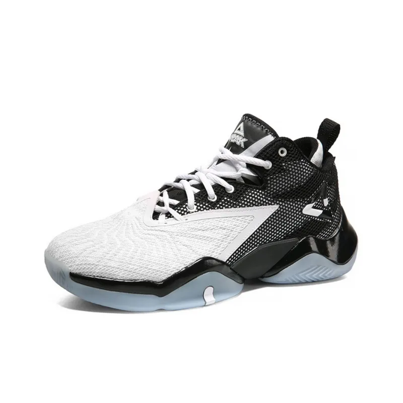 PEAK Taichi Lightning Anti Slip Wear Resistant Low Top Taichi Basketball Shoes Men's White Black-2